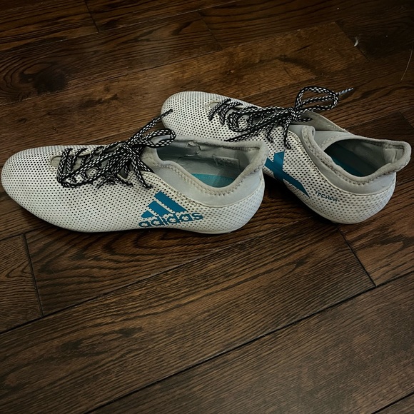 Adidas X 17.3 FG White Blue Soccer Cleats Women’s Size 6 - Picture 3 of 4